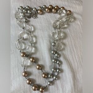 Talbots 42” Long‎ Beaded Faux Pearls Necklace